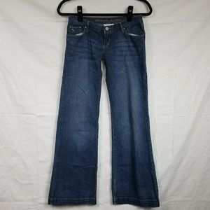 Abercrombie and Fitch  Dark wash wide leg size 0